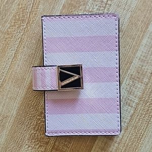 VS pink stripe card holder wallet
